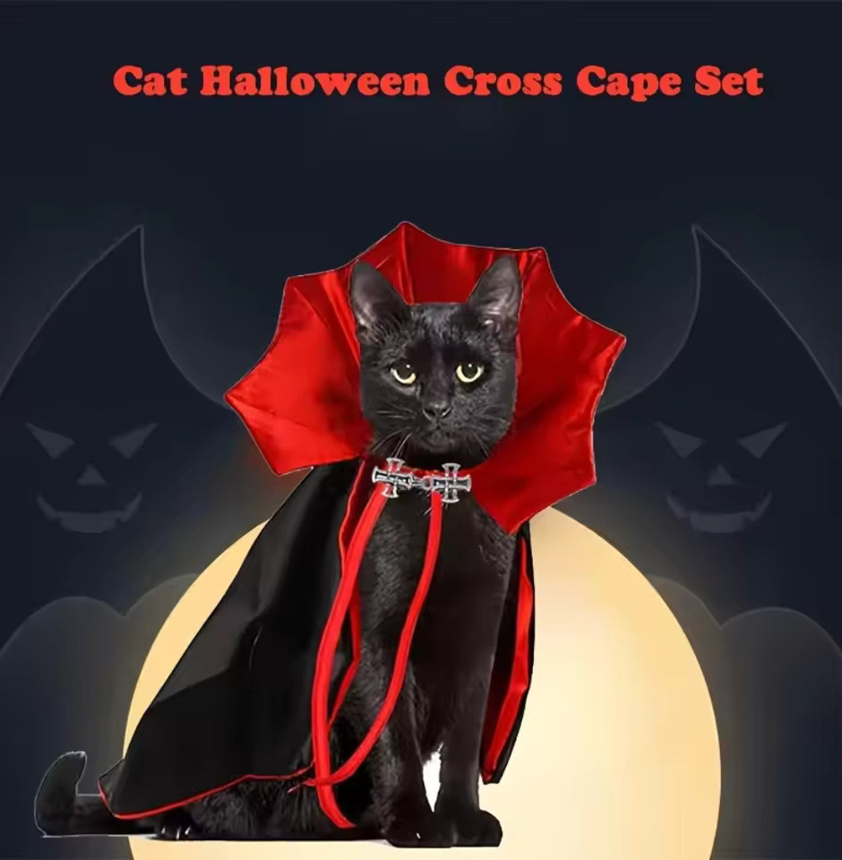 Costume Vampire Halloween pour Chat