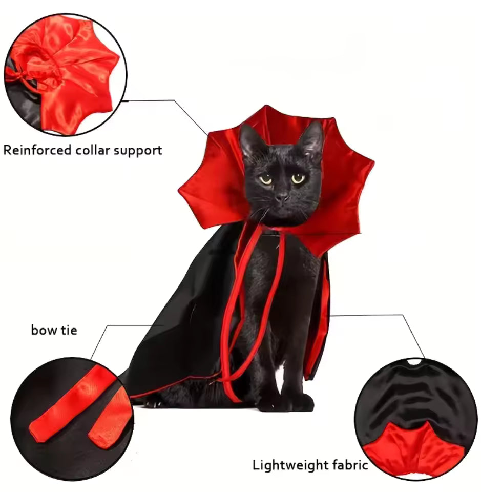 Costume Vampire Halloween pour Chat