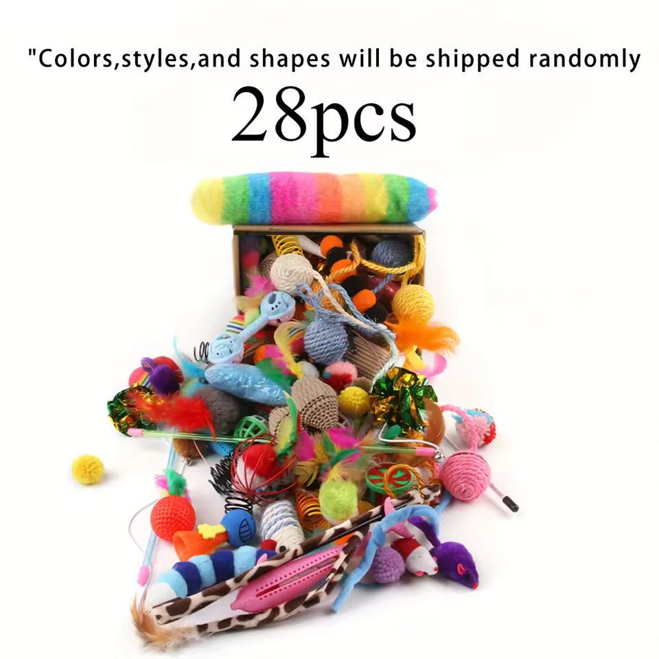 Lot de Jouets pour Chat – Peluches & Plastique