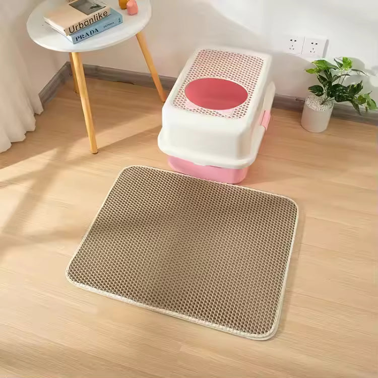 Tapis de Litière pour Chat – Double Couche Imperméable