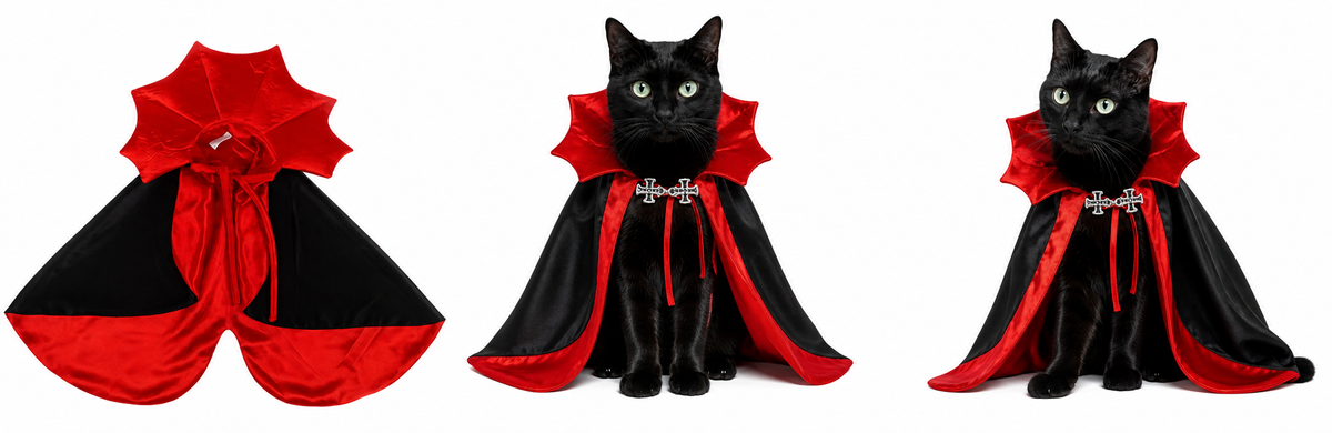 Costume Vampire Halloween pour Chat