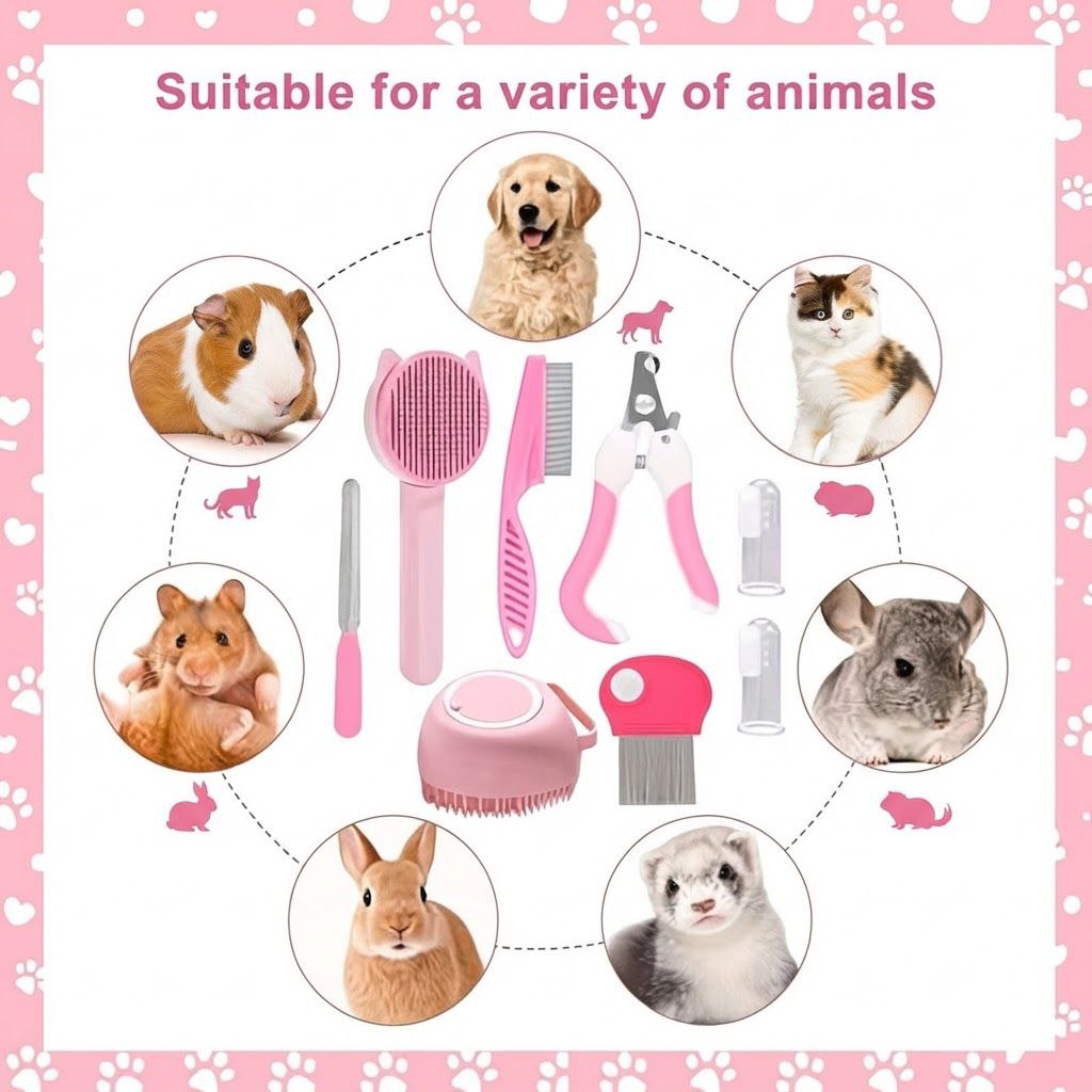 1 Acheté = 7 Offerts!!! Kit de Toilettage Pet