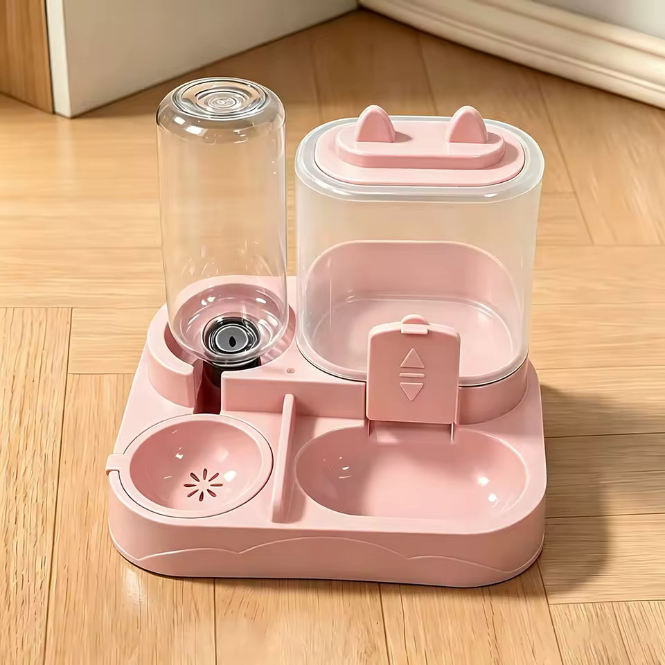 Distributeur 2-en-1 Eau & Nourriture pour Chien et Chat